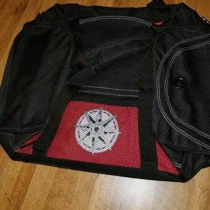 Compass duffle bag black red white